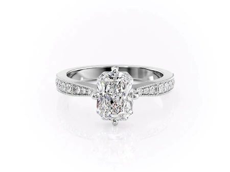 The Rebecca Set With A 2.5 Carat Radiant Lab Diamond For Sale