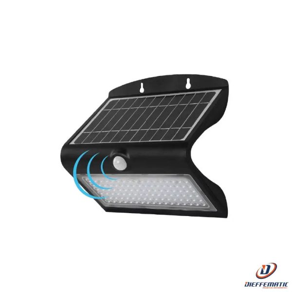 Applique Led Con Pannello Solare 8W Nero 4000K 850Lm - Box Fs60B Online Sale